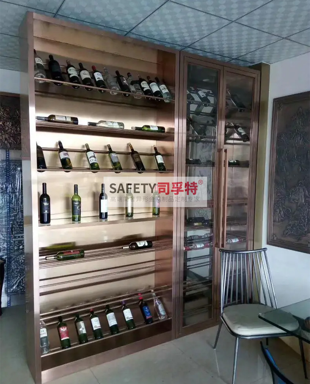 不銹鋼酒柜款式多樣，美觀時尚，經(jīng)久耐用(圖4)